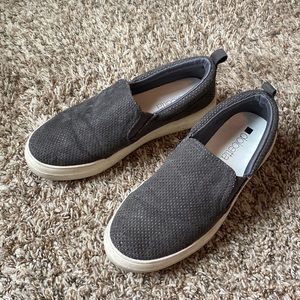 Cute grey slip on shoes.
